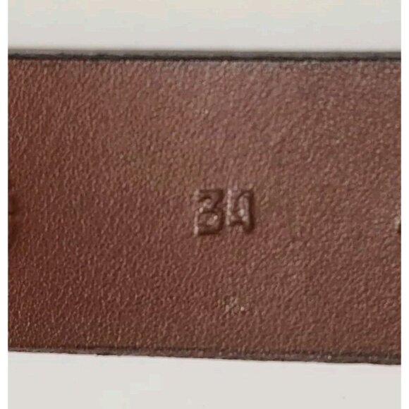 New Torino Elite 34 Brown Leather Belt European Tanned Cowhide USA Nickel Buckle - Picture 7 of 13